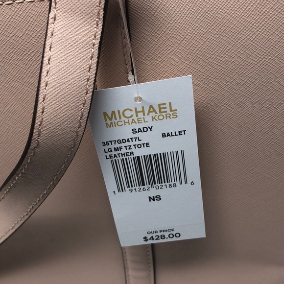 NWT Michael Kors Sady Large Laptop Bag ballet - Picture 6 of 6